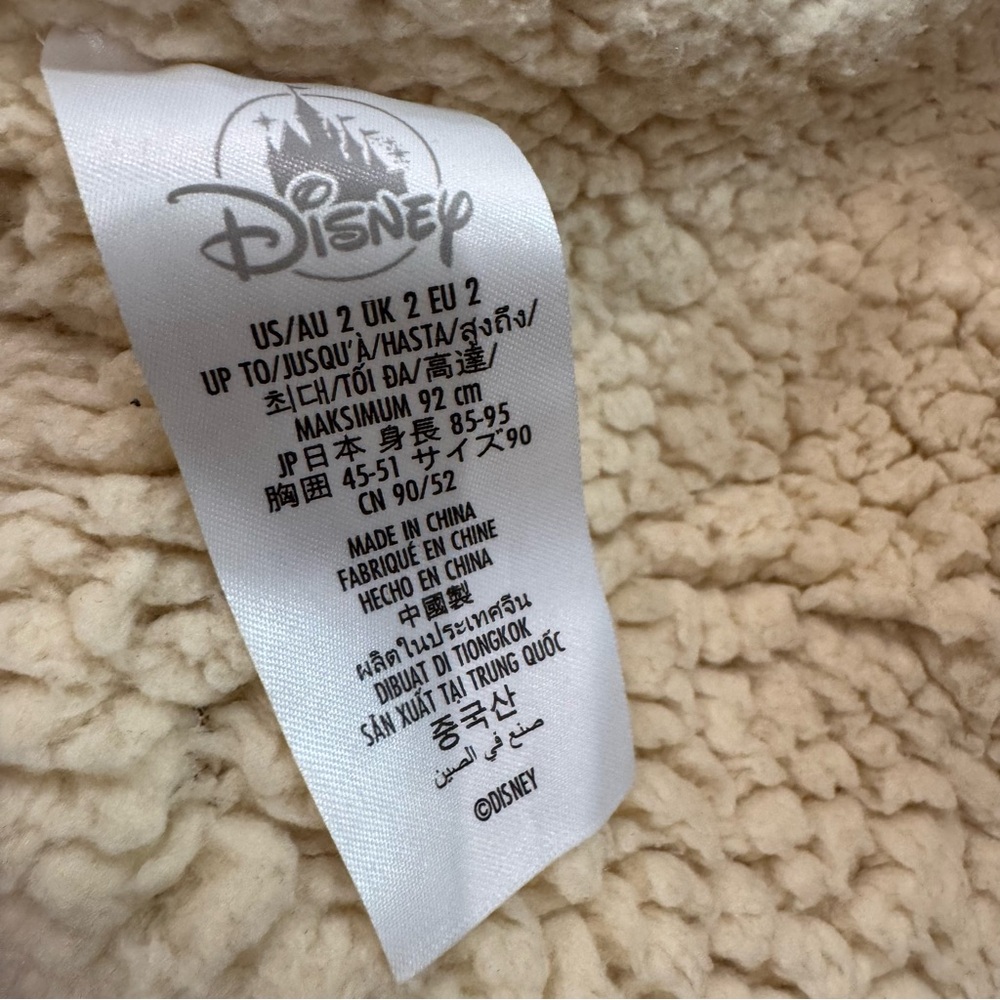Disney Moana fleece Sherpa lined Embroidered Pink Jacket Sz 2T kids - Picture 6 of 8